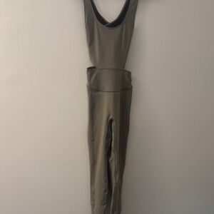 FP Movement by Free People Sage-Tone Sleeveless High-Waist Jumpsuit